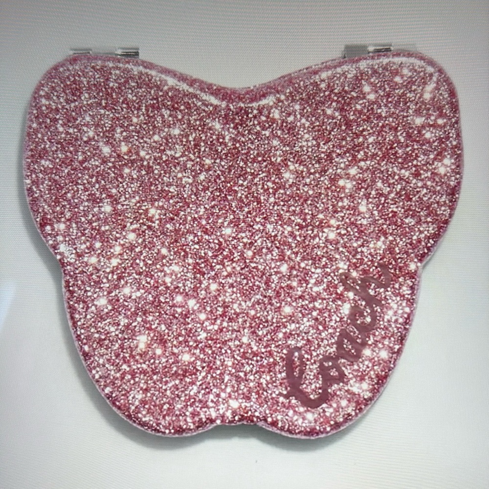 🩷🦋🩷 COACH GLITTER BUTTERFLY COMPACT MIRROR 🩷🦋🩷 NWT 🩷🦋🩷